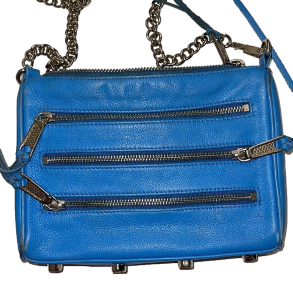 BLUE REBECCA MINKOFF BLUE CROSSBODY PURSE Preloved - Picture 11 of 12